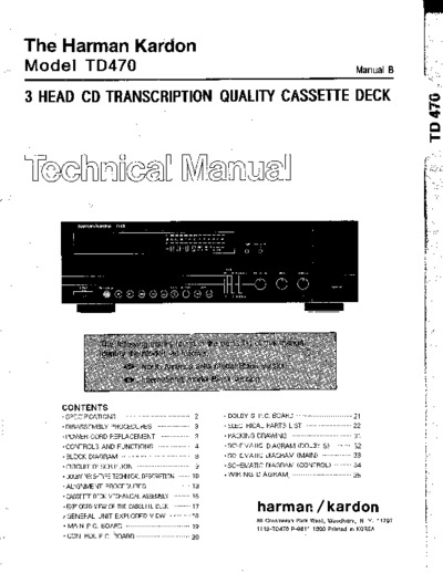 Harman Kardon TD-470