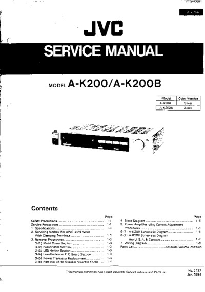 JVC A-K200 Service Manual