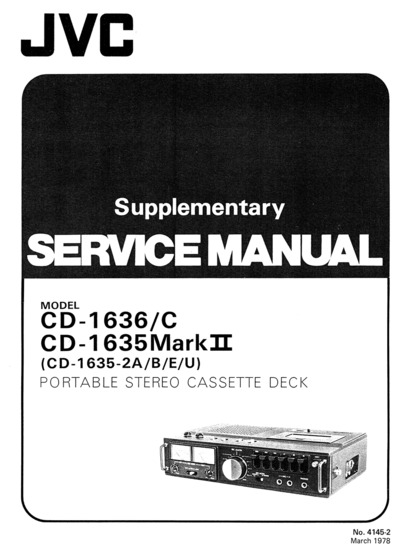 JVC CD-1635-C Service Manual