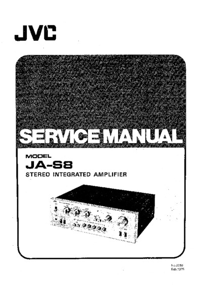 JVC JA-S8 Service Manual