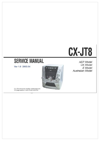 JVC CX-JT8 Service Manual