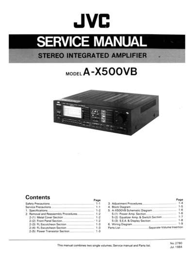 JVC A-X500VB Service Manual