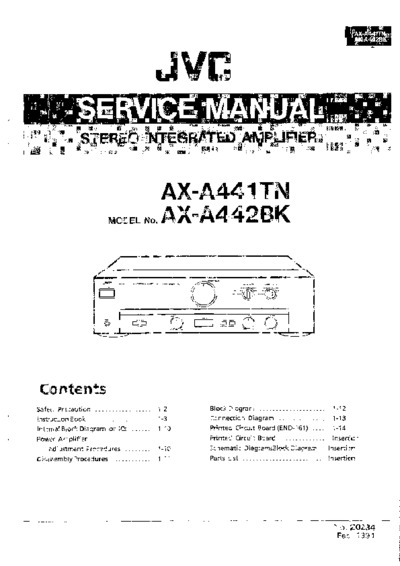 JVC AX-A442BK Service Manual