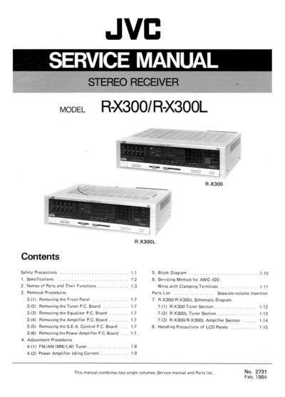 JVC R-X300L Service Manual