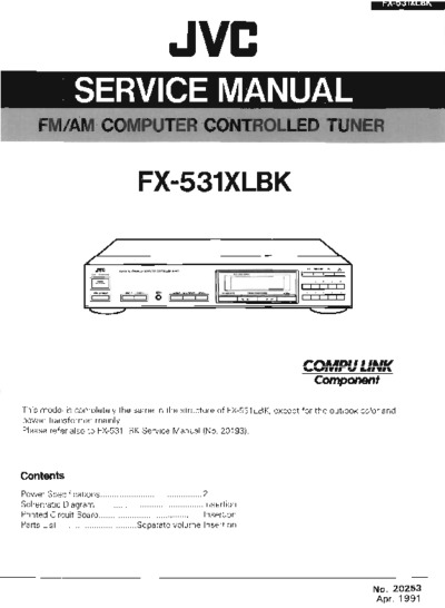 JVC FX-531-XLBK Service Manual