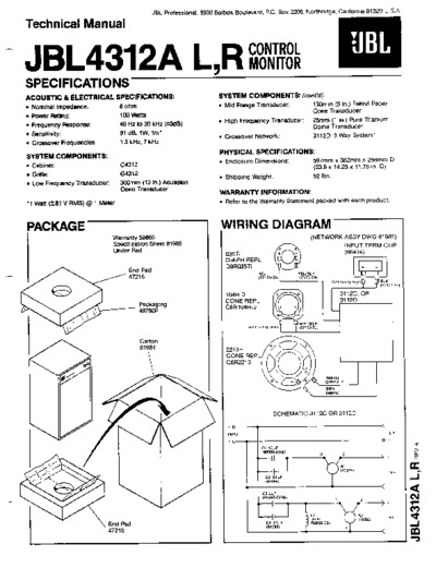 JBL 4312A-L-Technical-Manual