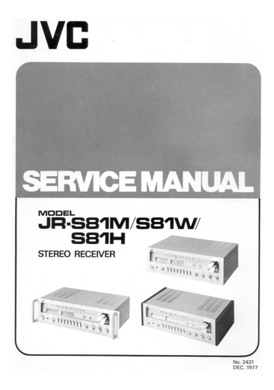 JVC JR-S81W Service Manual