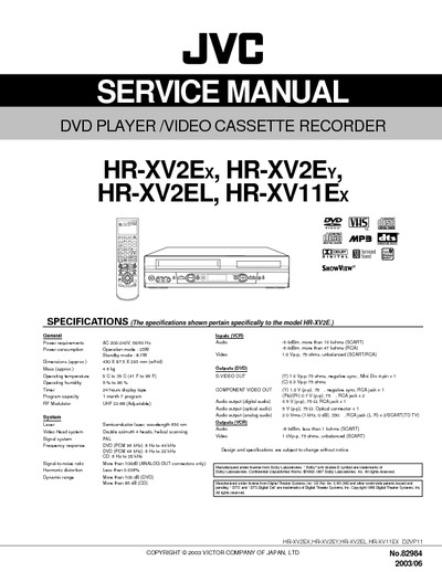 JVC HRXV-2-Ex Service Manual