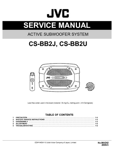 JVC CS-BB2-J Service Manual