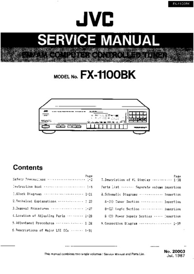 JVC FX-1100-BK Service Manual