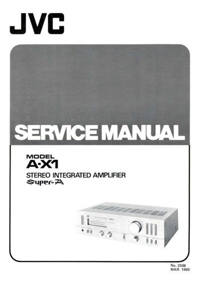 JVC A-X1 Service Manual