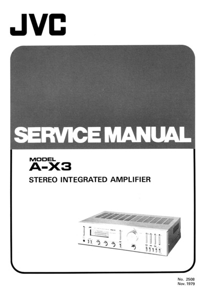 JVC A-X3 Service Manual