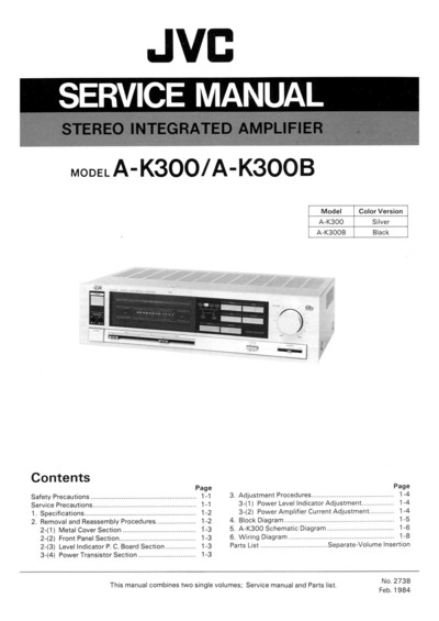 JVC A-K300 Service Manual
