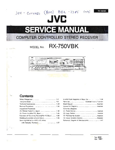 JVC RX-750VBK Service Manual