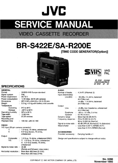 JVC BR-S422-E Service Manual-Part-1