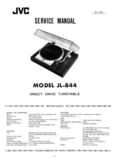 JVC JL-B44 Service Manual