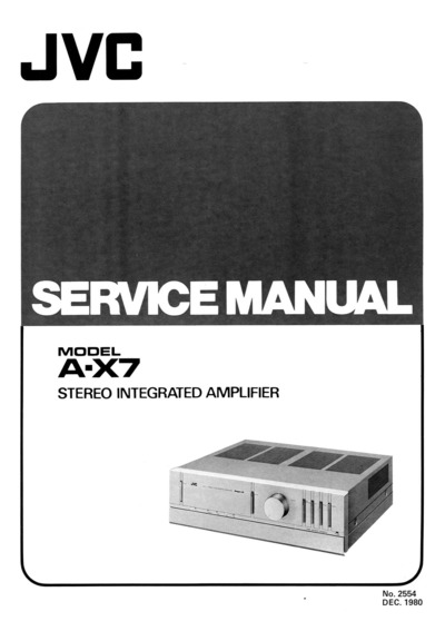 JVC A-X7 Service Manual