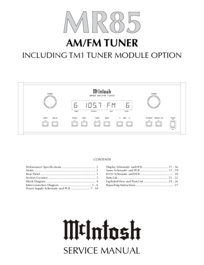 McIntosh MR-85