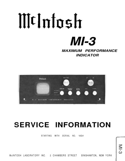 McIntosh MI-3