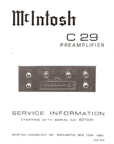 McIntosh C29