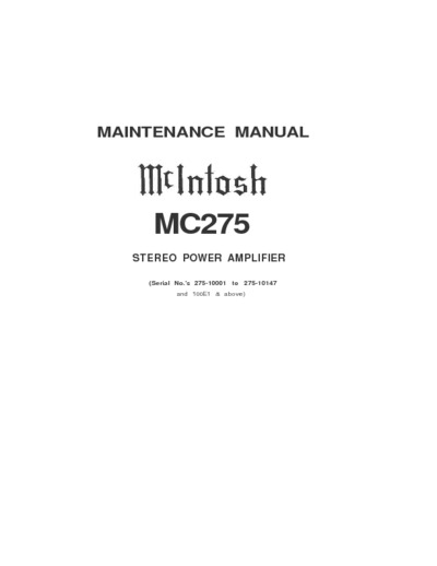 McIntosh MC-275