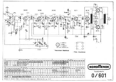 Nordmende 0-601 Repair Schematic