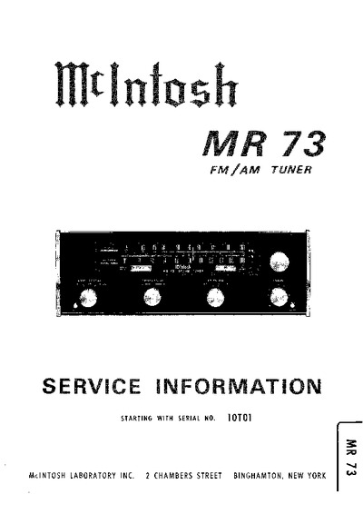 McIntosh MR-73
