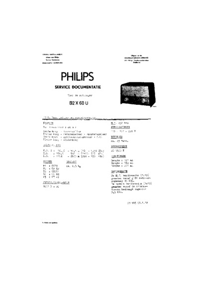 Philips B2X60U service manual