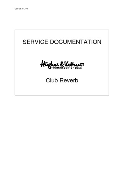 Hughes Kettner Club Reverb
