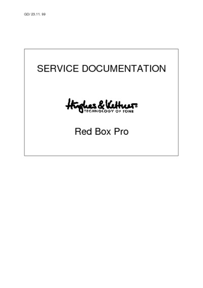 Hughes Kettner Red Box MK IV