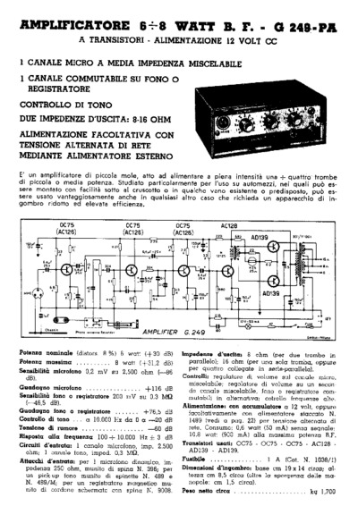 Geloso G249PA Amplifier