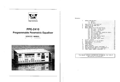 STAGE PPE2410 Service Manual