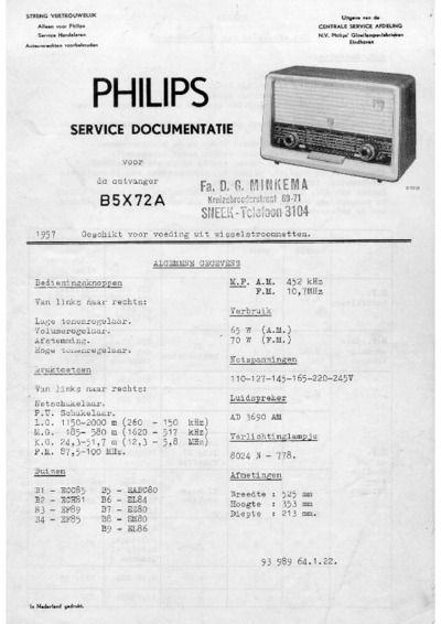 Philips B5X72A
