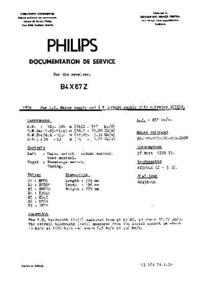 Philips B4X67-Z