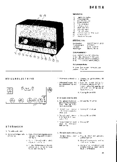 Philips B4X11A Service Manual