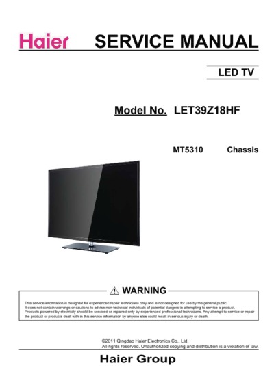 Haier LET39Z18HF Chassis MT5310
