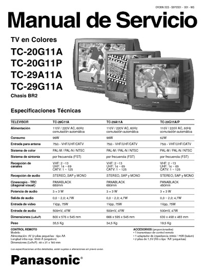 Manual serviço TC-20-29G11A-P_MS