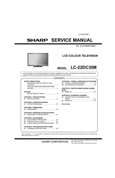 Sharp LC-22DC30M LCD
