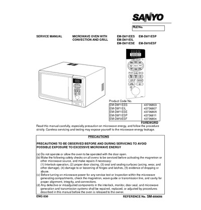 Sanyo EM-D971 Microwave oven+Grill  SM