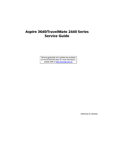 Acer Aspire 3640 Travelmate 2440