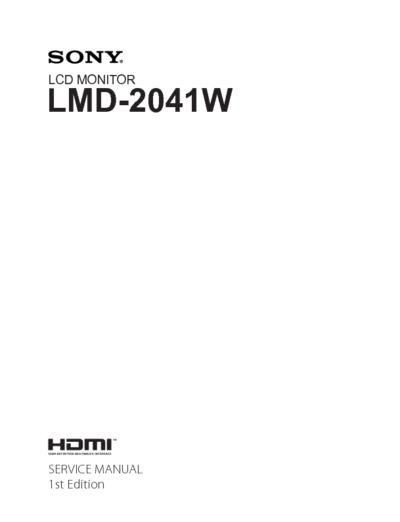 Sony LMD-2041W LCD