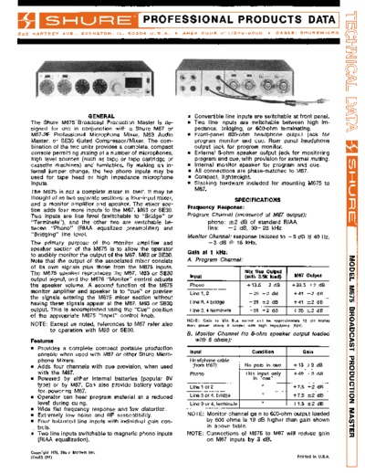 Shure M675-1