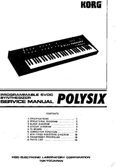 Korg Polysix Service Manual