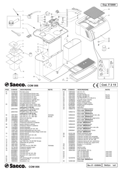 Saeco COM 006 Coffee machine