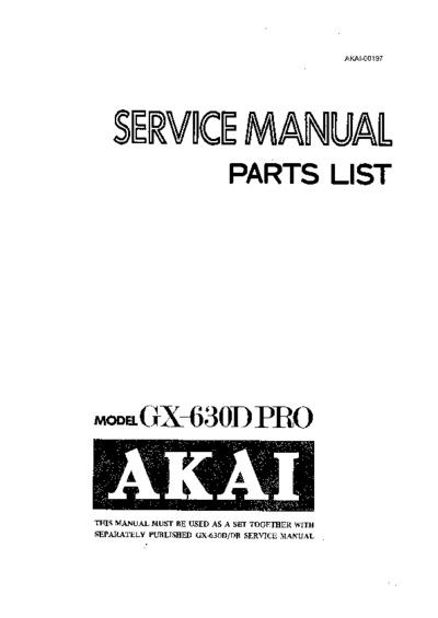 Akai GX-630D PRO