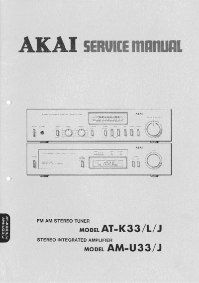 Akai AT-K33,L,J, AM-U33,L