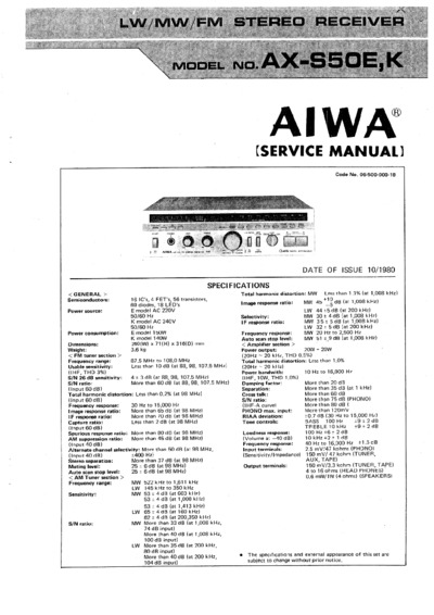 Aiwa AXS50