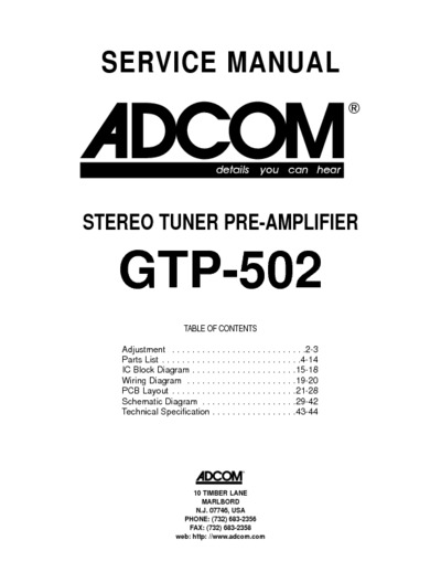 Adcom GTP502
