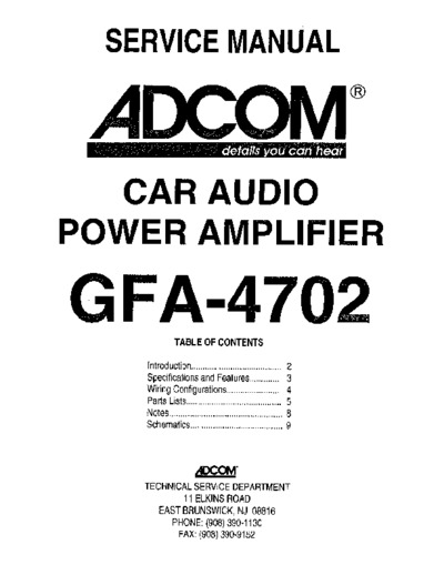 Adcom GFA4702 cpwr