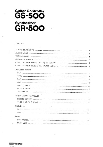 ROLAND GR-500, GS-500